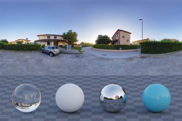 郊区的干净清晨天空hdri贴图(hdr)