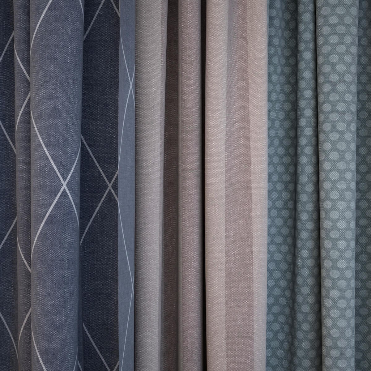 简约百搭的窗帘3d模型,可免费下载,包含obj,max两种格式,包含材质贴图