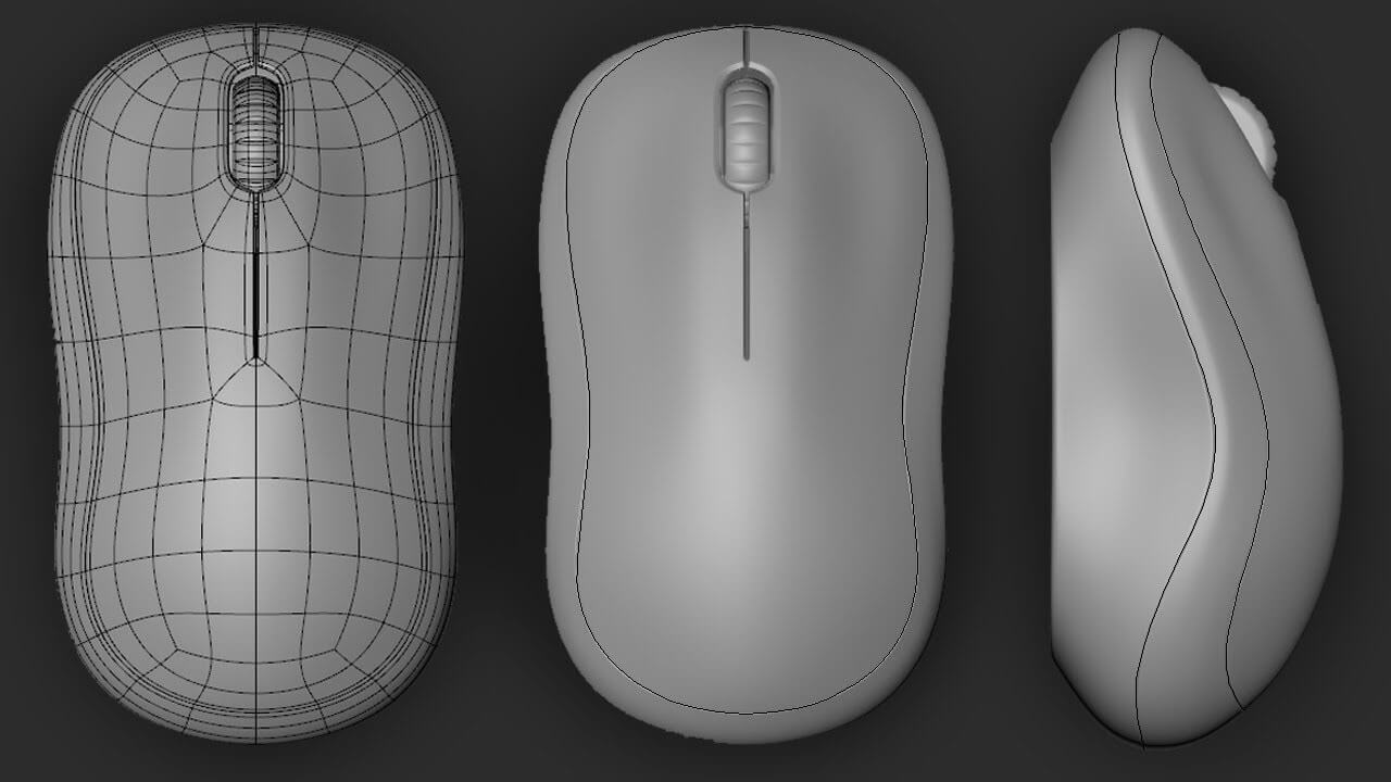 c4d工业级产品鼠标设计建模教程含参考图