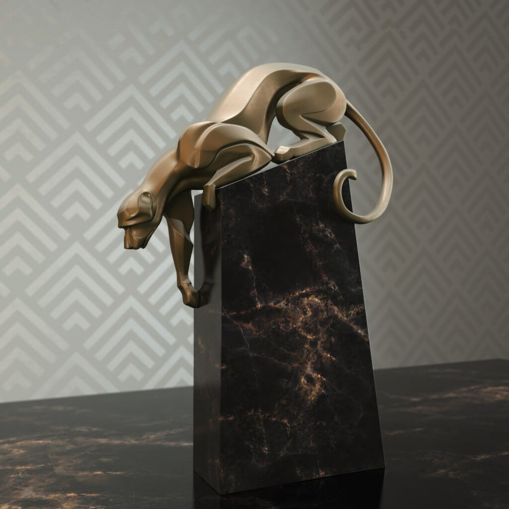 美洲虎雕塑3d模型objfbxmax