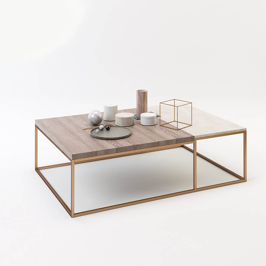 方形木纹茶几3d模型objfbxmax