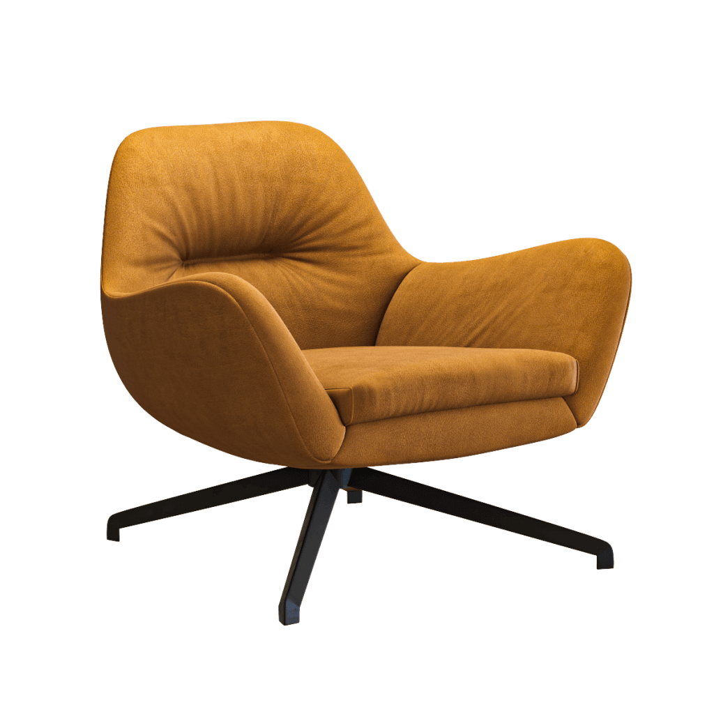 素材资源 模型库 家具 jensen棕黄色扶手沙发椅3d模型(obj,fbx,max)