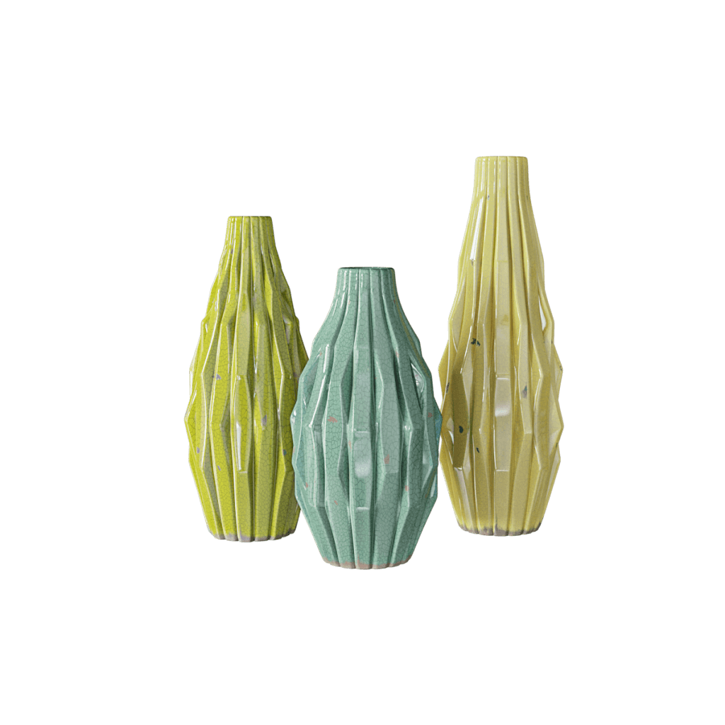 仙人掌陶瓷花瓶3d模型objfbxmax