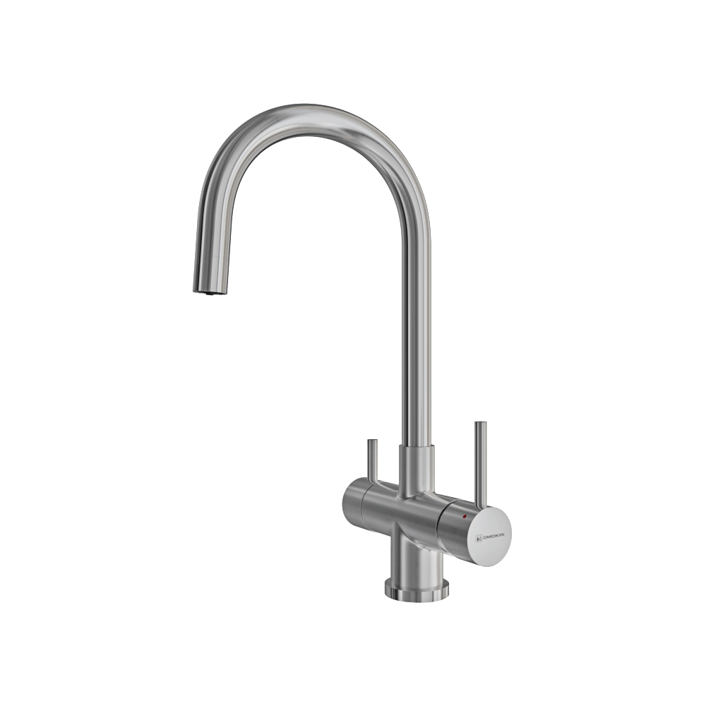 akita双手柄不锈钢水龙头3d模型objfbxmax