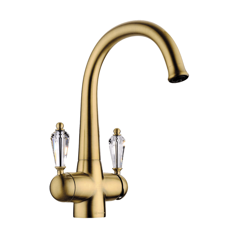 okinava金色双手柄水龙头3d模型(obj,fbx,max)