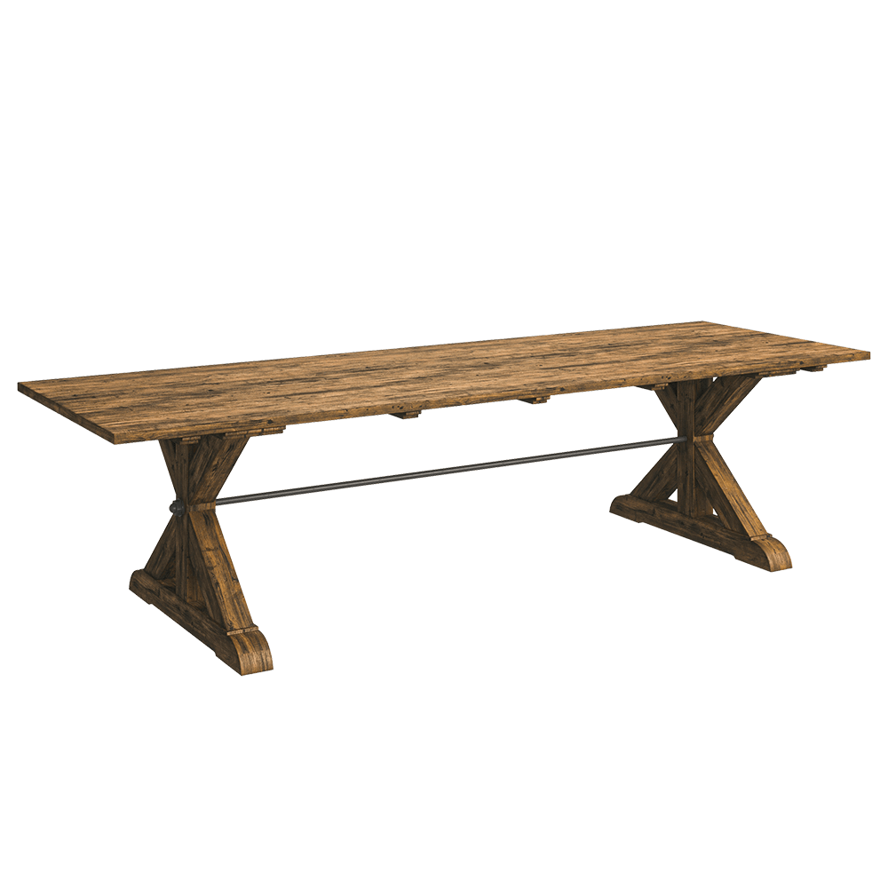 achille3m长实木桌子3d模型objfbxmax