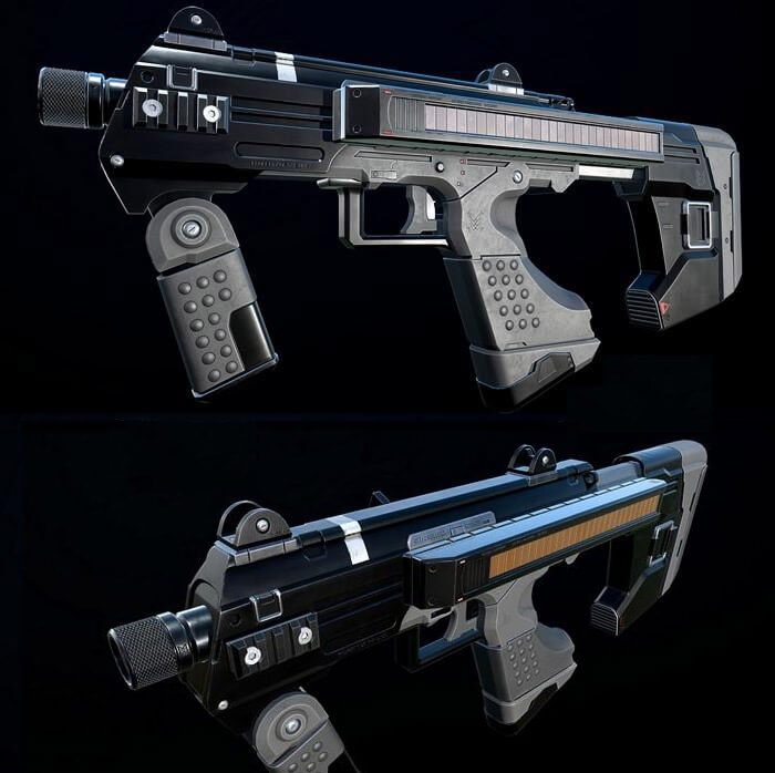 halom7冲锋枪3d模型objfbxmax