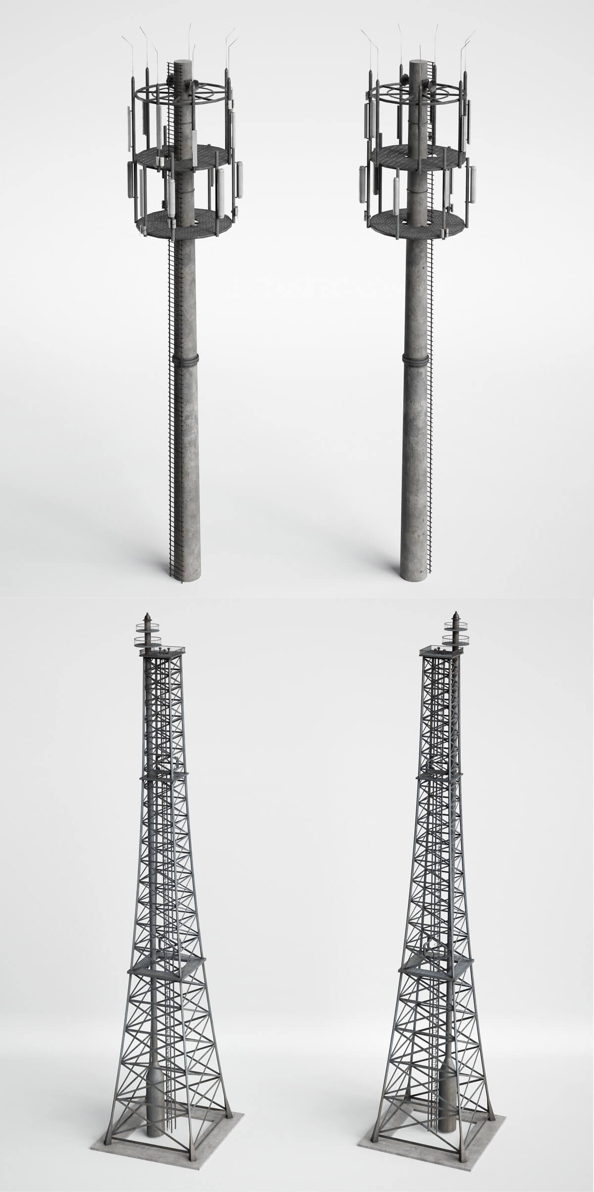 信号塔3d模型(obj,fbx,max)插图