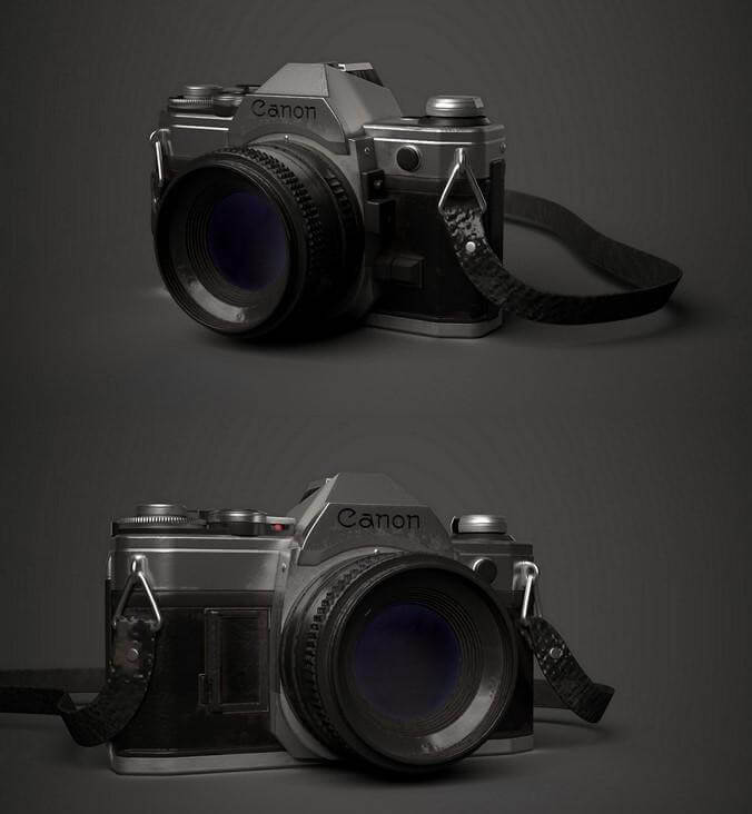 佳能ae1单反相机3d模型objfbxmax