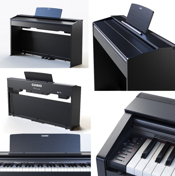 casio px-870 bk privia电钢琴3d模型(fbx,max)