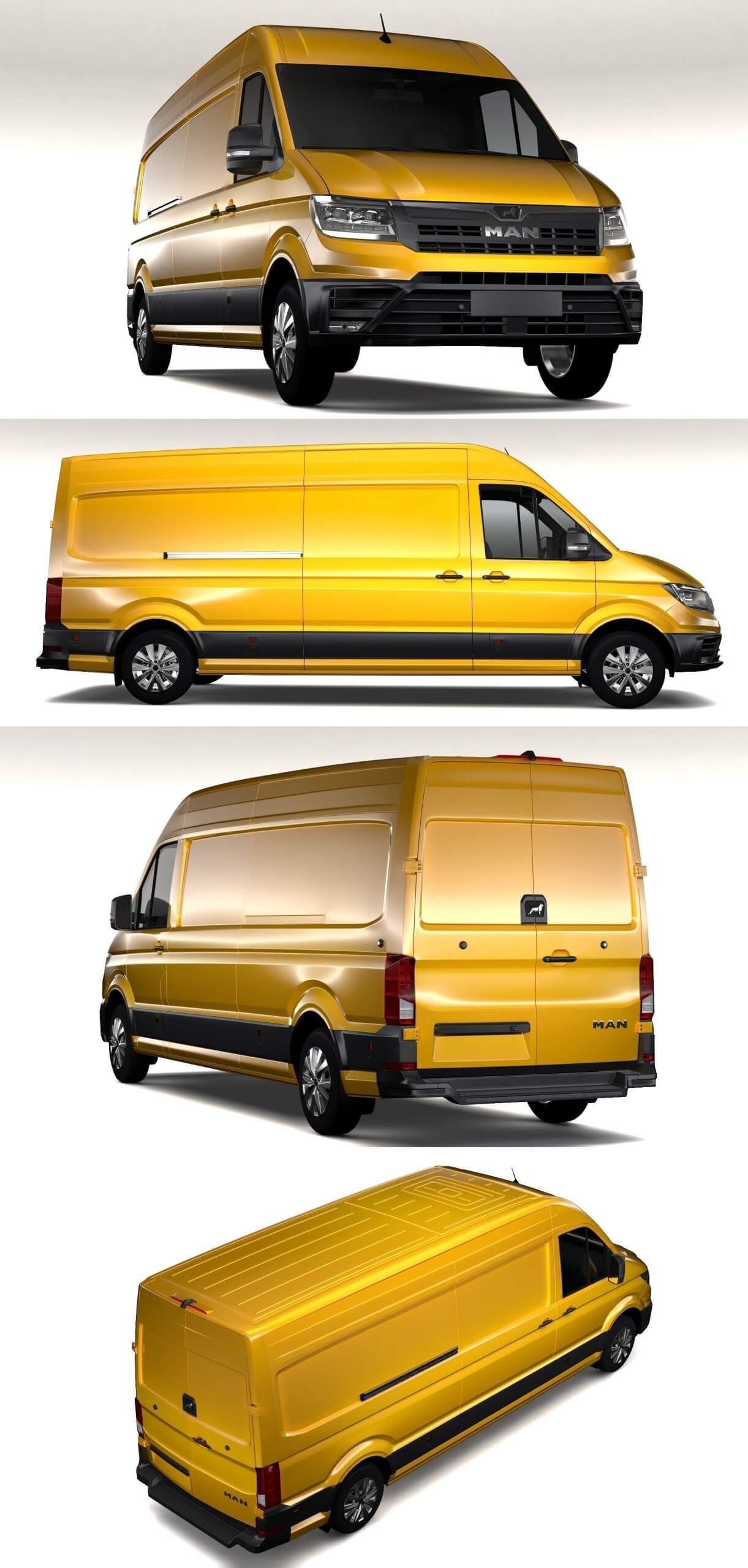 man tge  l3h2 2017款厢式货车3d模型(obj,fbx,max,blend)插图