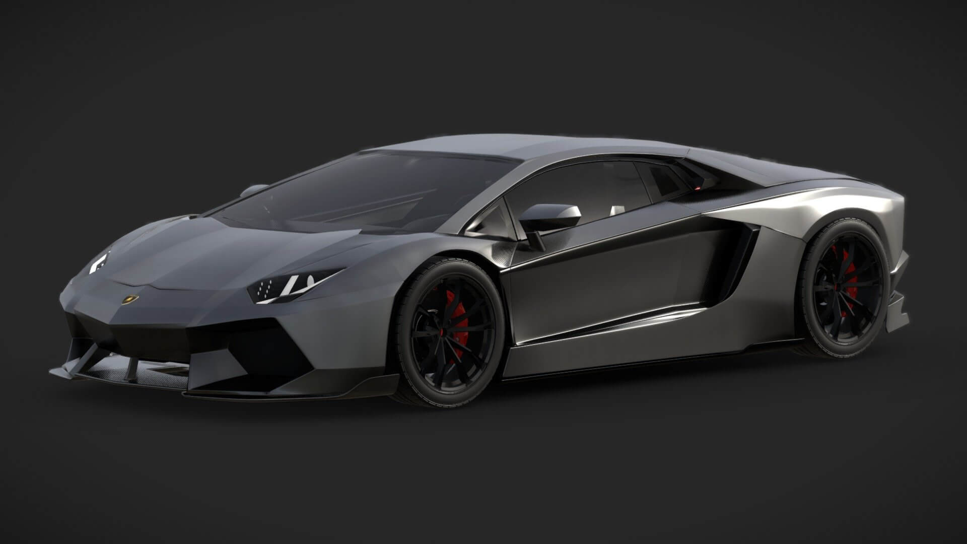 lamborghini兰博基尼aventador跑车3d模型(obj,fbx,max)插图