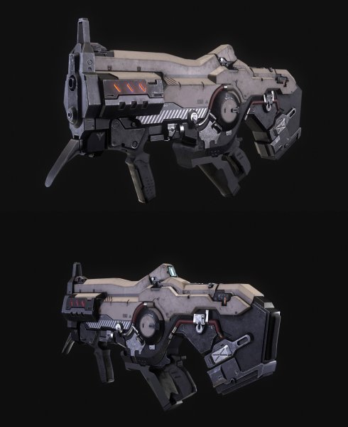 doom plasma rifle电浆枪3d模型(obj,fbx,max)