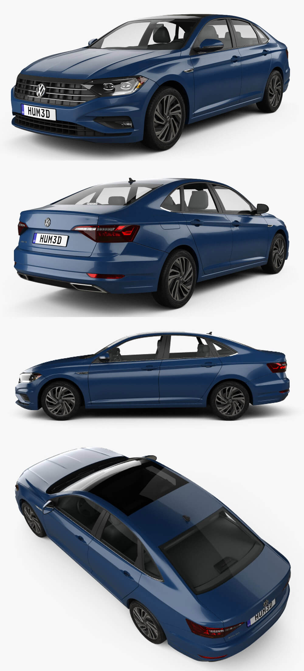 2022大众volkswagen jetta premium汽车3d模型(obj,fbx,max,c4d,lwo)