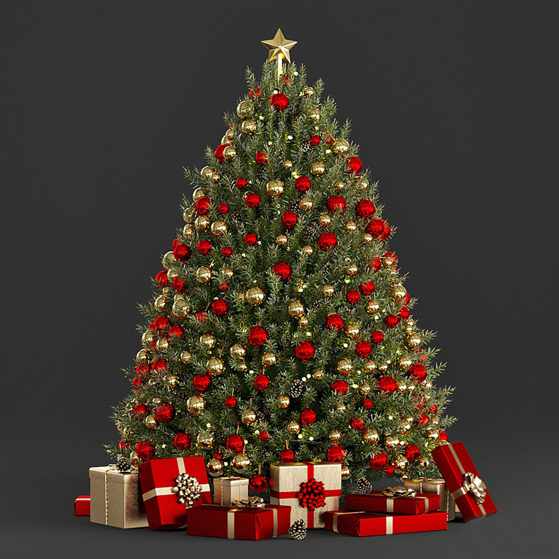 圣诞树3d模型(obj,fbx,max) - 老梦c4d