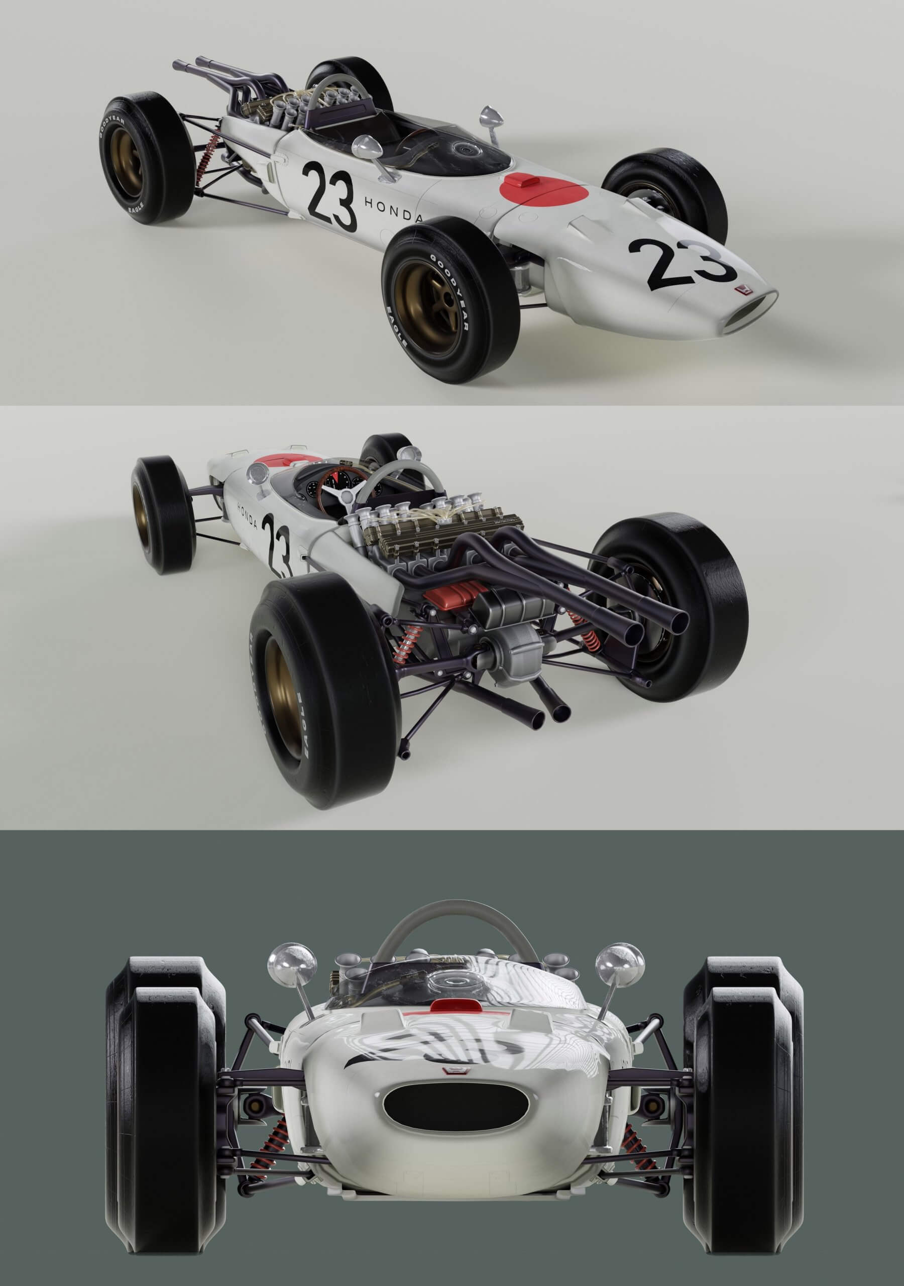 本田honda ra272赛车3d模型(obj,fbx,blend)插图